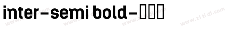 inter-semi bold字体转换
